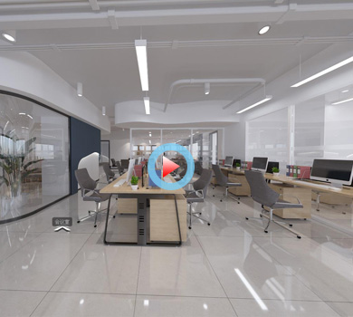 杭州明電電子有限公司辦公室設(shè)計(jì)全景案例